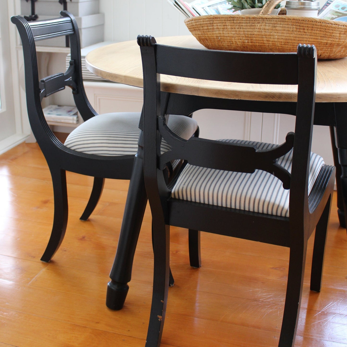 Set of dining chairs and table painted Blake & Taylor Chalk Furniture Paint