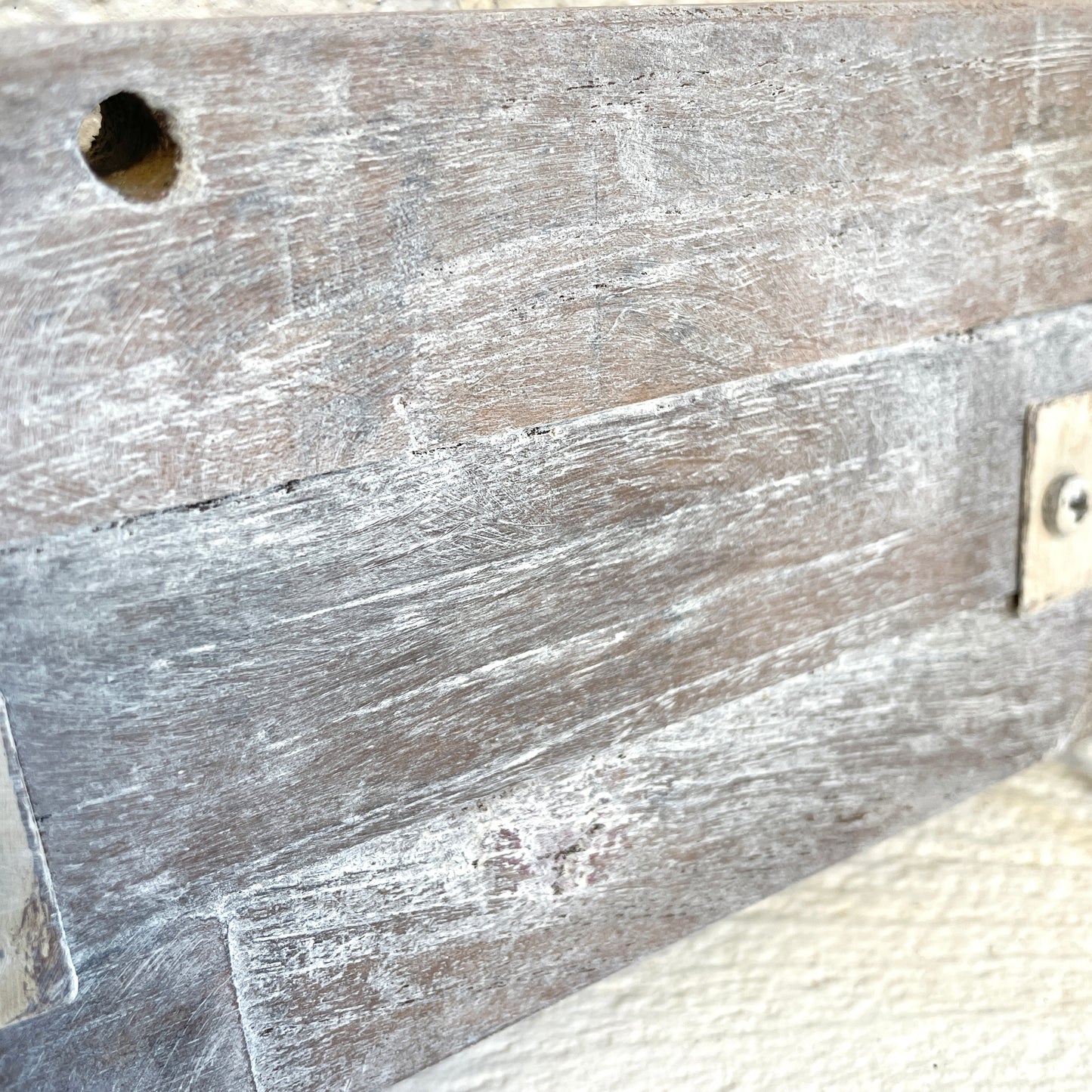 Close up of a piece of timber waxed with Blake & Taylor White Wax
