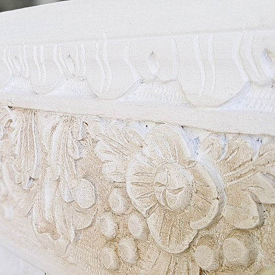 Timber carving detail with Blake & Taylor Soft Black wax applied to it