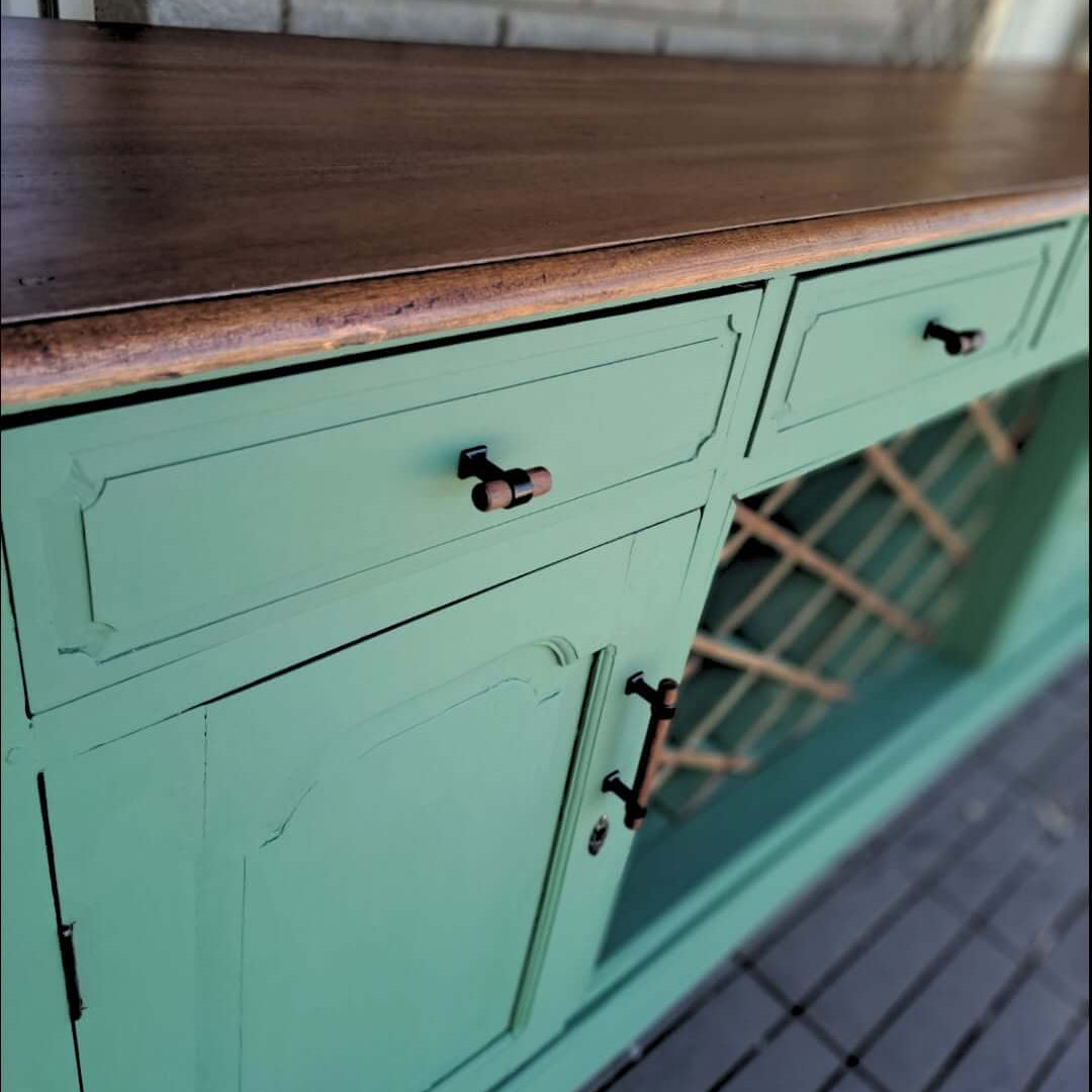 Cabinet painted with Blake & Taylor Furniture Paint, colour Forest