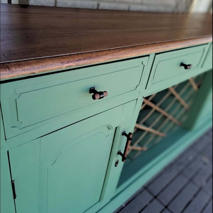 Cabinet painted with Blake & Taylor Furniture Paint, colour Forest