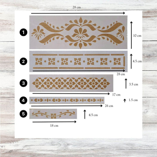 Satara Indian Bone Inlay Stencil - Blake & Taylor Chalk Furniture Paint