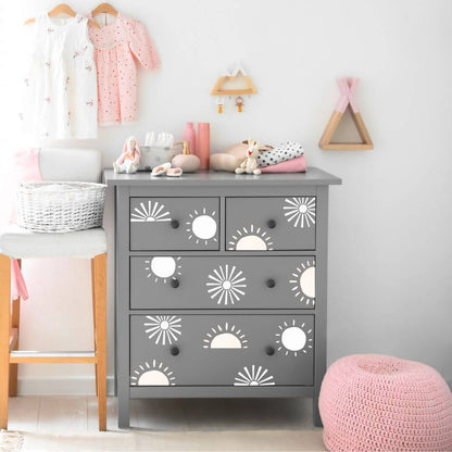 boho sun furniture stencil