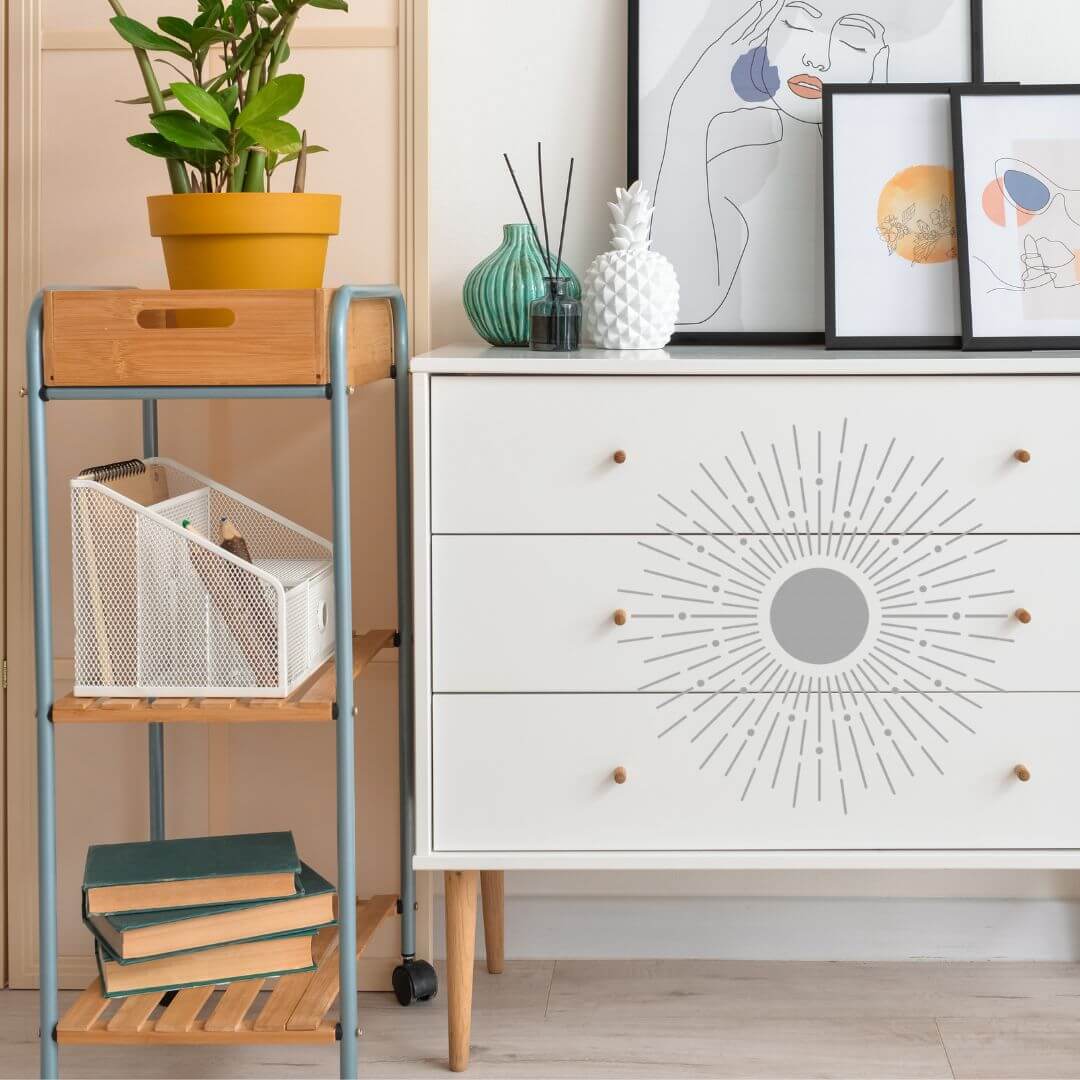 Rising Sun Furniture Stencil - Blake & Taylor Chalk Furniture Paint